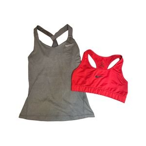 Nike sport tank and sports bra combo
